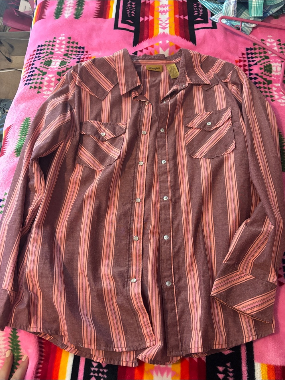 Wrangler womens Button-Front Western Shirt